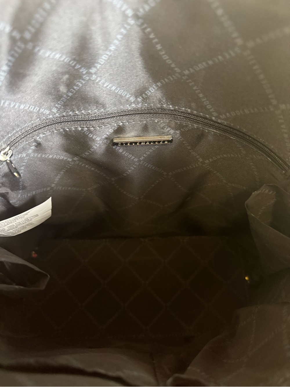 Steve Madden Black Leather Embossed Backpack - Picture 4 of 4